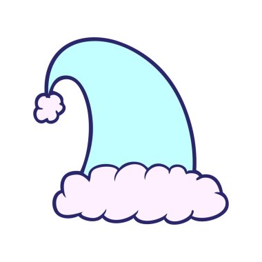 parlak neon renkli çizgi film noel şapkası