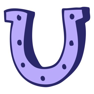 Çizgi filmlerdeki parlak neon renkli at nalı.