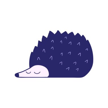 parlak neon renkli kirpi çizgi filmi