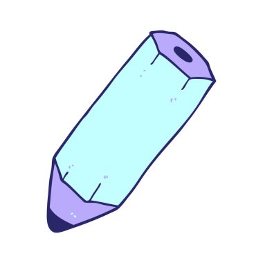 parlak neon renkli çizgi film kalemi