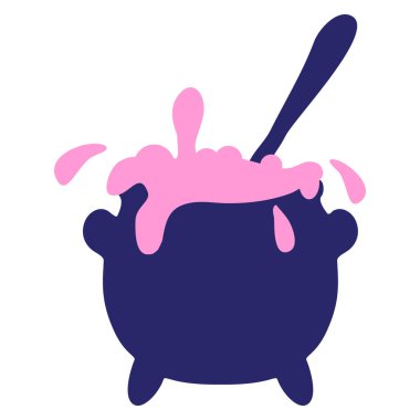 Parlak neon renkli köpüren kazan