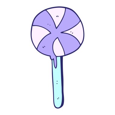 parlak neon renkli çizgi film lolipopu