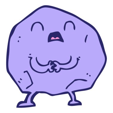 parlak neon renginde karikatür rock