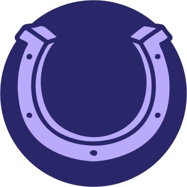 Şanslı at nalı tasarımı parlak neon rengi