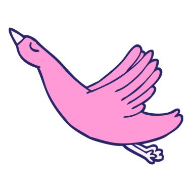 parlak neon renginde uçan ördek.