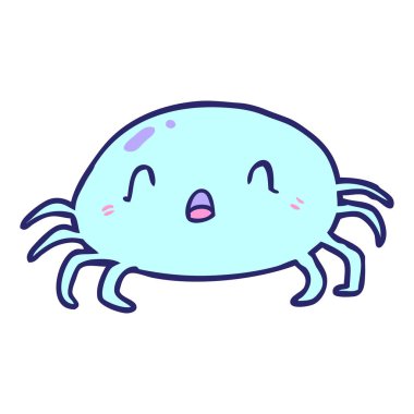 parlak neon renkli cadılar bayramı örümceği çizgi filmi