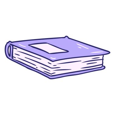 Parlak neon renkli kırmızı bir günlüğün el çizimi karalaması.