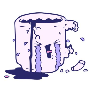 parlak neon renkli kırık kupa