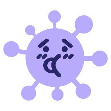 Parlak neon renginde sinirli konuşan virüs