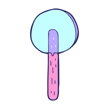 parlak neon renkli çizgi film lolipopu