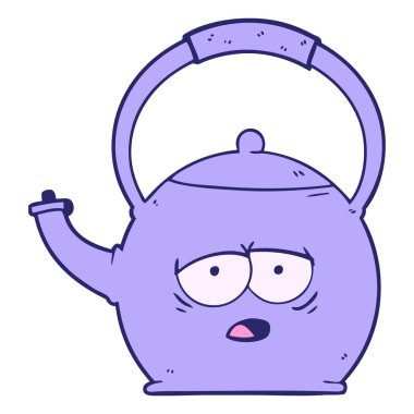 parlak neon rengi bir çaydanlık.