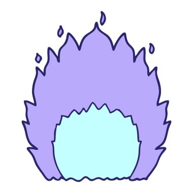 parlak neon renginde çizgi film ateşi