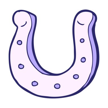 parlak neon renkli çizgi film at nalı