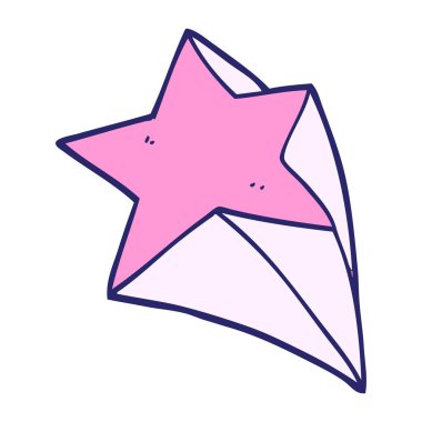 çizgi film karalama yıldızları parlak neon rengi