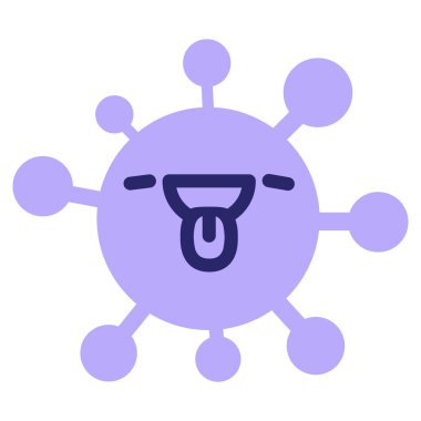 Parlak neon renginde tatmin olmuş virüs