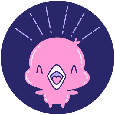 Parlak neon renkli şarkı söyleyen dövme tarzının simgesi