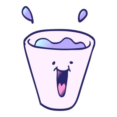 çizgi film karalamaları parlak neon renkli içecekler.