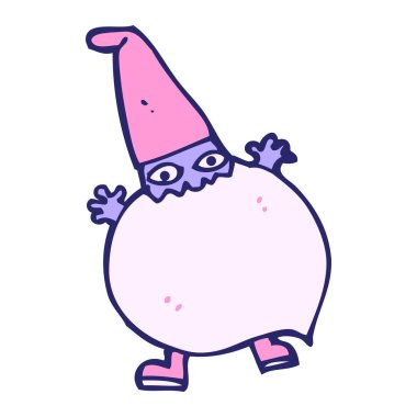 parlak neon renkli minik noel baba çizgi filmi