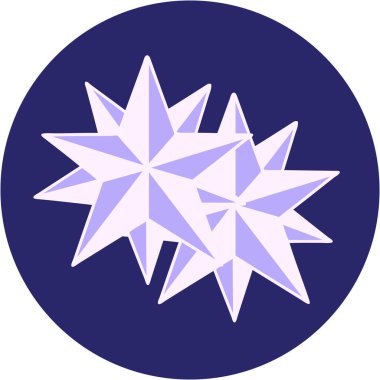 Parlak neon renkli yıldızların ikonik dövme biçimi