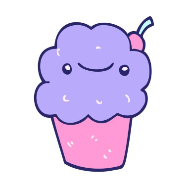 parlak neon renkli çizgi film keki