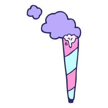 çizgi film karalamaları parlak neon renkli sigara sardılar.