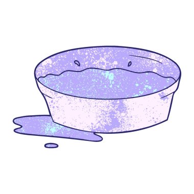 çizgi film köpek su kabı parlak neon renkli.