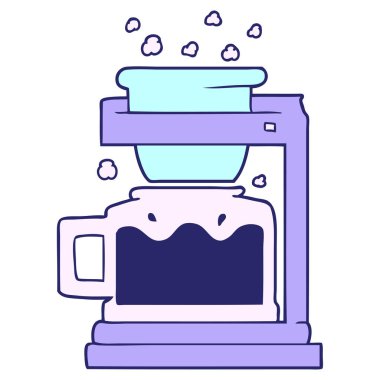 parlak neon rengi kahve makinesiyle filtrele