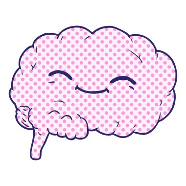 parlak neon renkli çizgi film beyni