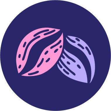 Parlak neon renkli kahve çekirdekleri ikonik dövme görüntüsü