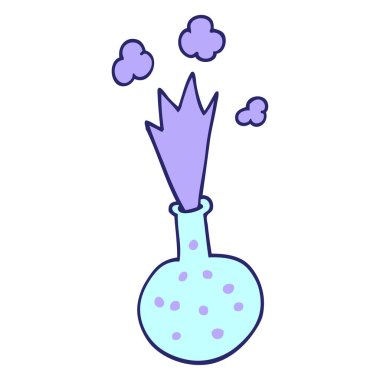 Parlak neon rengi patlayıcı bir kimyasalın karalaması.