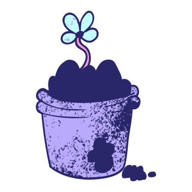 parlak neon renkli karalama saksısı