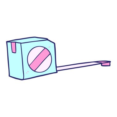 parlak neon renginde çizgi film şeridi ölçüsü