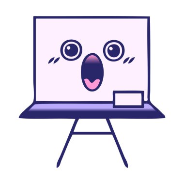 parlak neon renkli beyaz bir panonun gölgelendirilmiş çizgi filmi