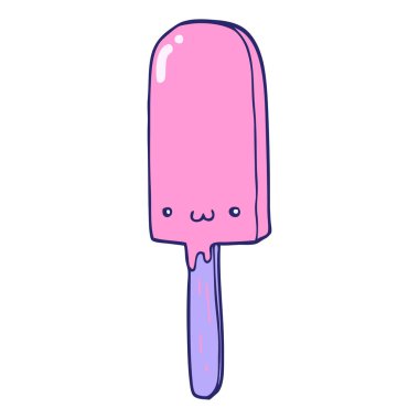 parlak neon renkli buz lolipop.