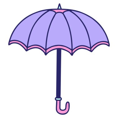 parlak neon renkli geleneksel bir şemsiye dövmesi