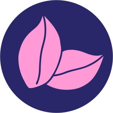 Parlak neon renkli yaprakların ikonik dövme şekli