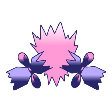 gradyan gölgeli çizgi film krakeri parlak neon renginde çekti