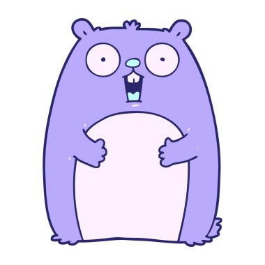 çizgi film, parlak neon renginde yer domuzu şok etti.