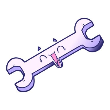 parlak neon renkli çizgi film gülen anahtarı