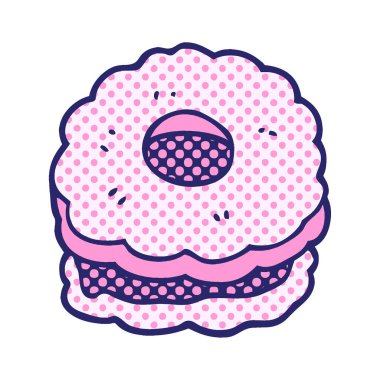 Çizgi film pijaması parlak neon renkli bisküvi