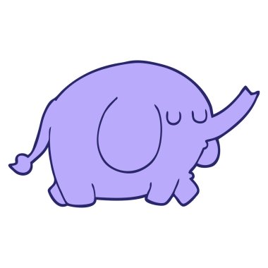 parlak neon renkli çizgi film fili