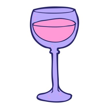 parlak neon renkli şarap kadehi