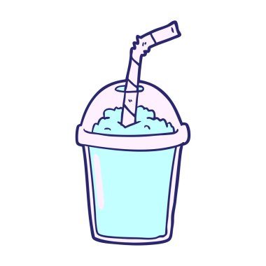 parlak neon renkli buzlu smoothie.