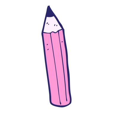 parlak neon renkli çizgi film kalemi