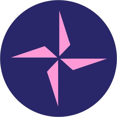 Parlak neon renkli bir yıldız sembolünün ikonik dövme biçimi