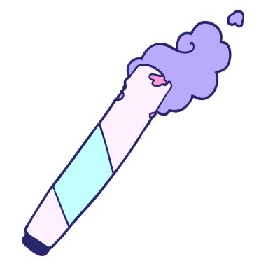 çizgi film karalamaları parlak neon renkli sigara sardılar.