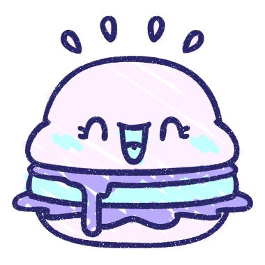 Mutlu Burger Tebeşiri Parlak neon rengi çiziyor