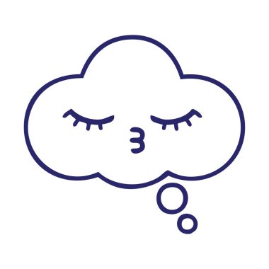 parlak neon renkli bir düşünce baloncuğunun çizgi çizimi