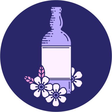 şarap şişesi yuvarlak tasarımı parlak neon rengi