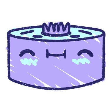 Suşi Tebeşiri Parlak neon rengi çiziyor